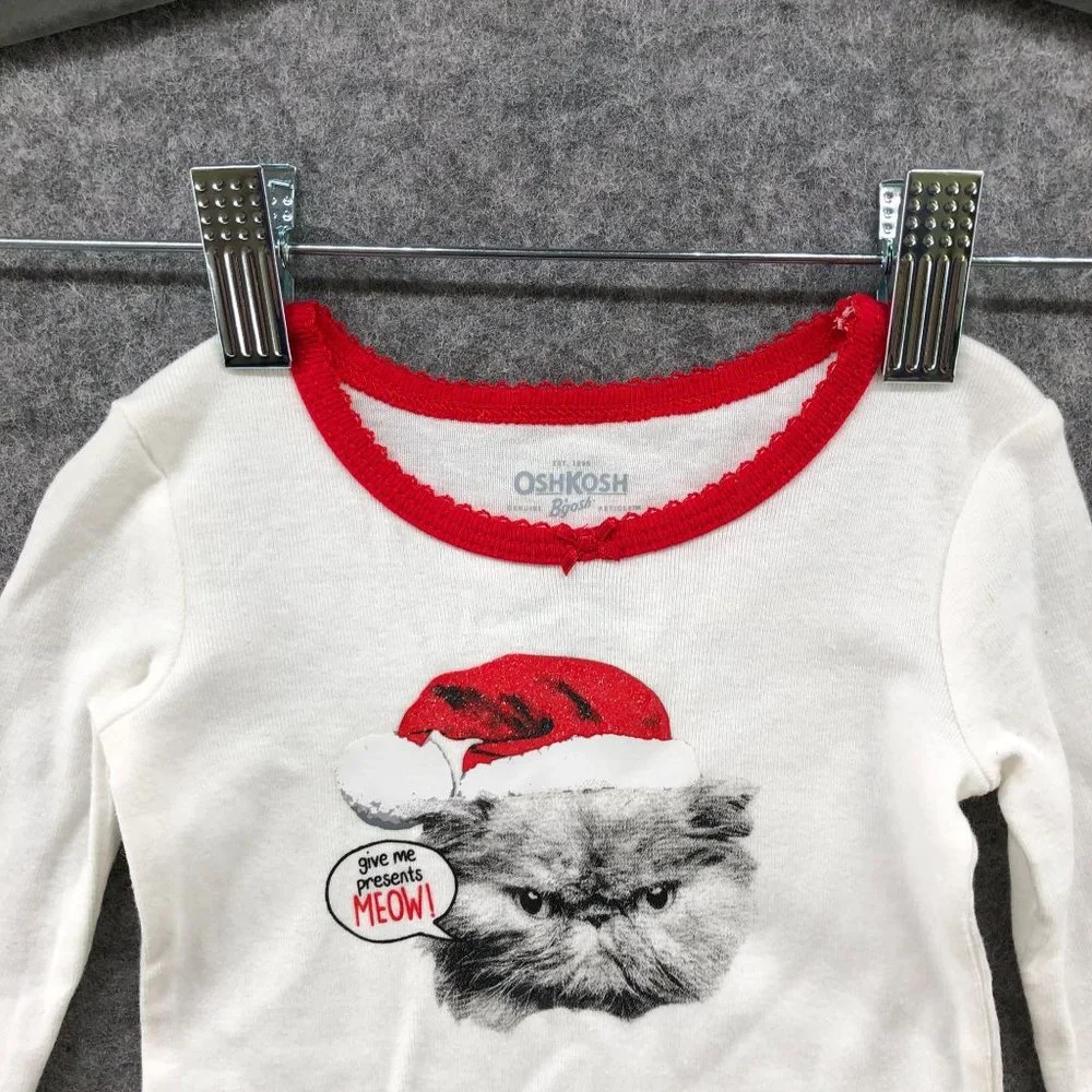 NWT Oshkosh B'gosh Baby 6M Christmas Grumpy Cat‎ Graphic T Shirt Long Sleeve